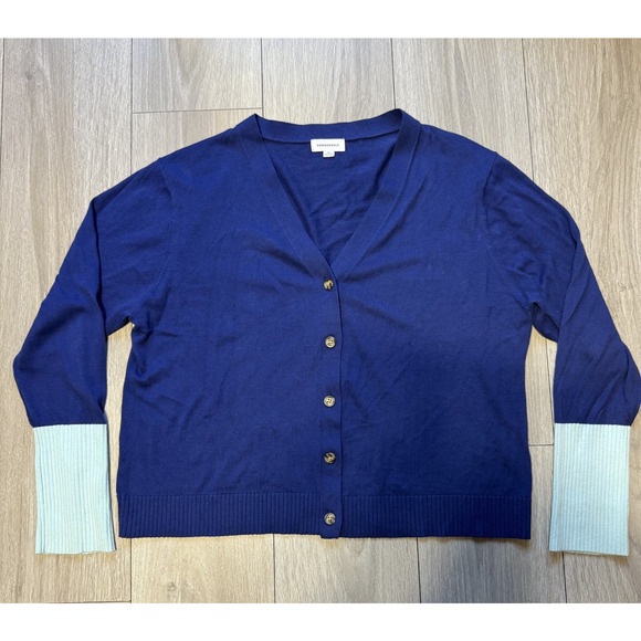 Summersalt Women’s Size XL Blue The Perfect Lightweight Cardigan Sweater - Picture 6 of 13